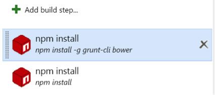 npm install build step