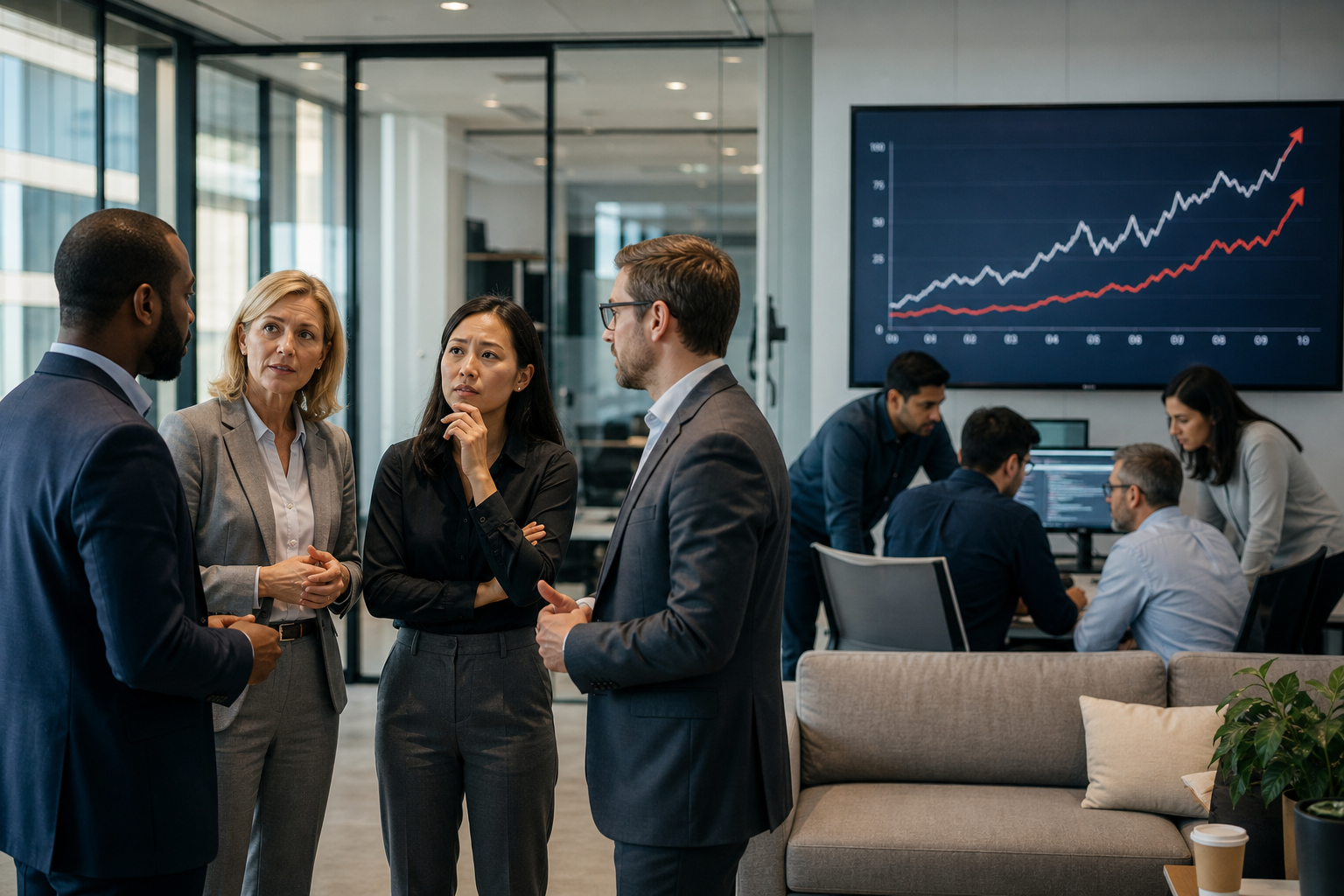 MA Office with Cybersecurity Data and Diverse Team