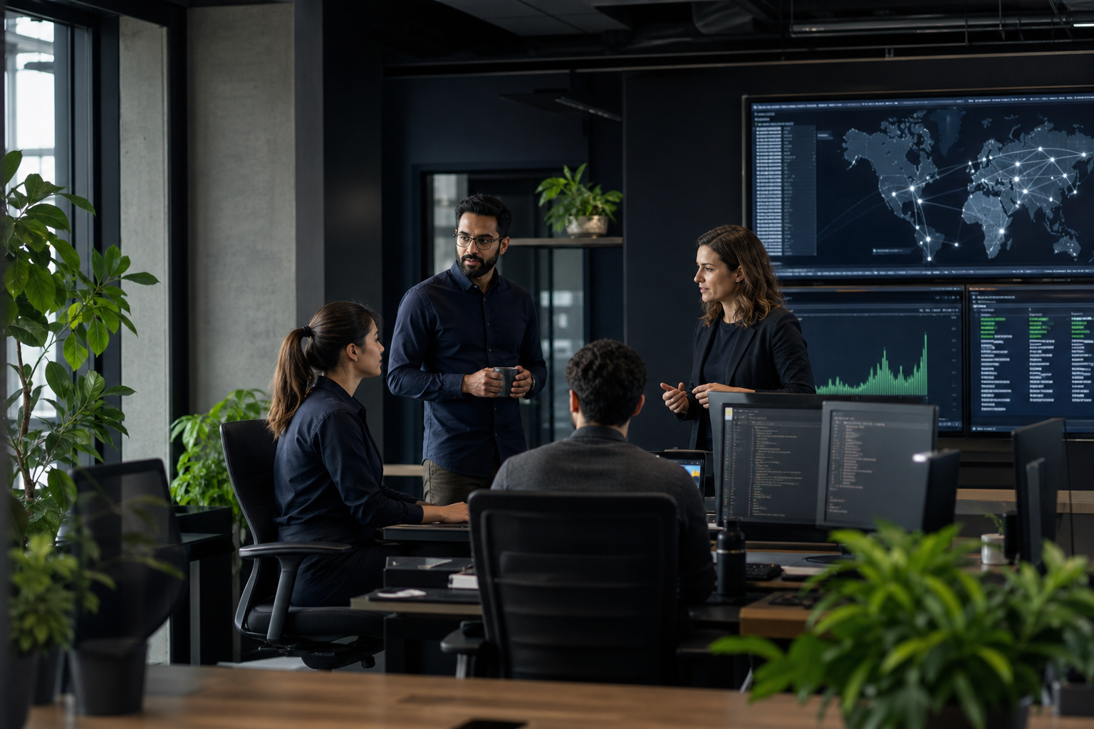 Techy Office Resiliency with Green Plants