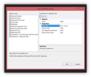 Add Validation Rule Dialog in Visual Studio