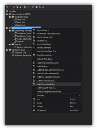 Setting up an Extraction Rule in Visual Studio 2013