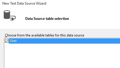 Selecting a Database Table as New Data Source Visual Studio